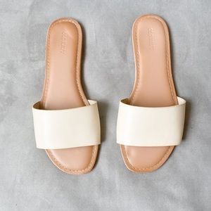 White Flat Sandals